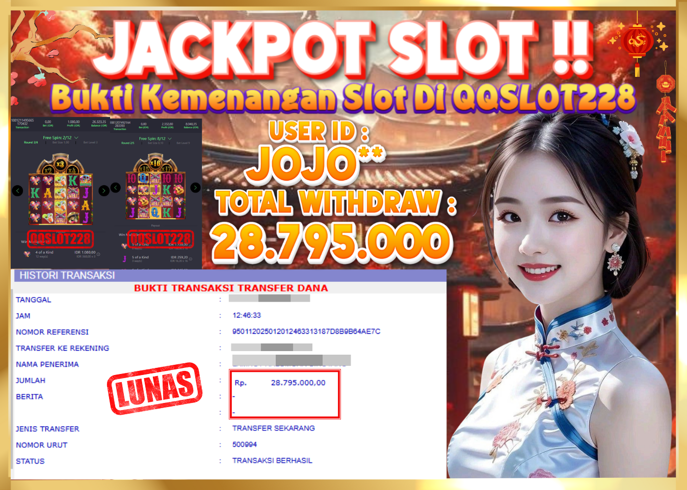 MEDANWIN JACKPOT  Rp 28.795.000 - LUNAS!!!