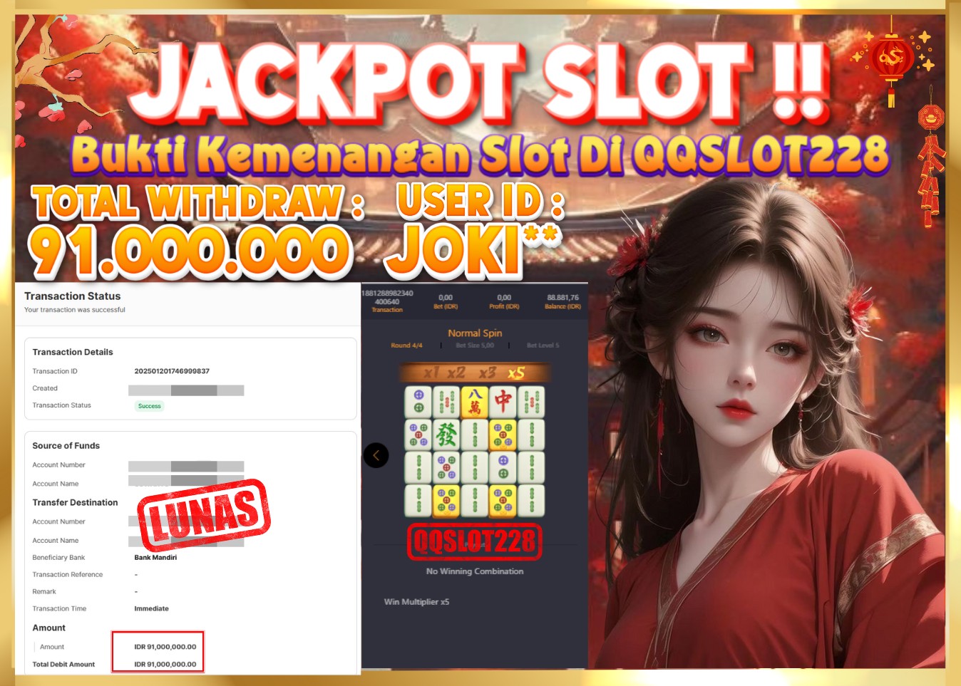 MEDANWIN JACKPOT  Rp 91.000.000 - LUNAS!!!